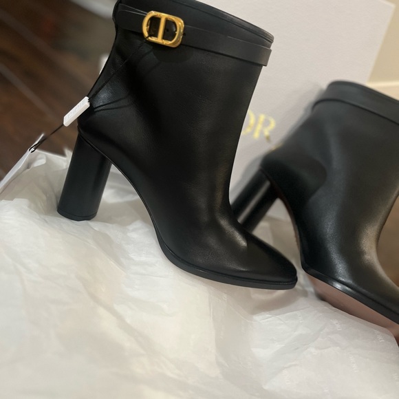 Dior Empreinte Heeled Ankle Boot Black Calfskin - Size 39 - Picture 3 of 10